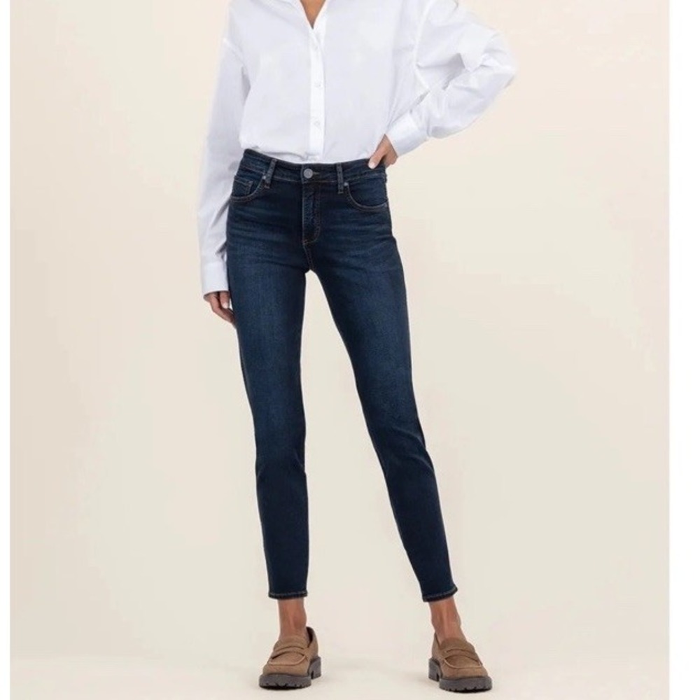 Kut From The Kloth Jeans Womens 10 Blue Diana Skinny Mid Rise Dark Wash Denim